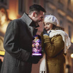 Artificial Tulips in Crystal Box, Galaxy Glass Rose Flower with LED Light Great Gift Ideas for Valentine's Day